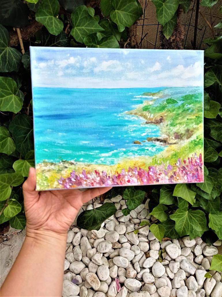 Original Beach Painting by Viktoriya Filipchenko