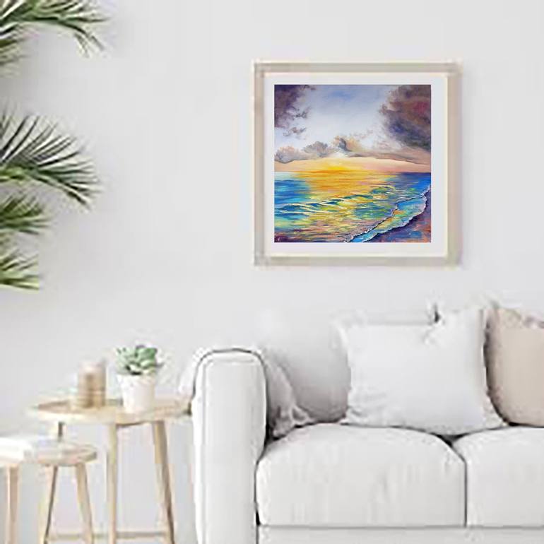 Original Expressionism Seascape Painting by Viktoriya Filipchenko