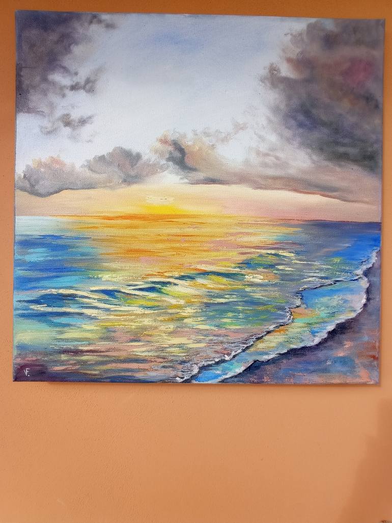 Original Expressionism Seascape Painting by Viktoriya Filipchenko