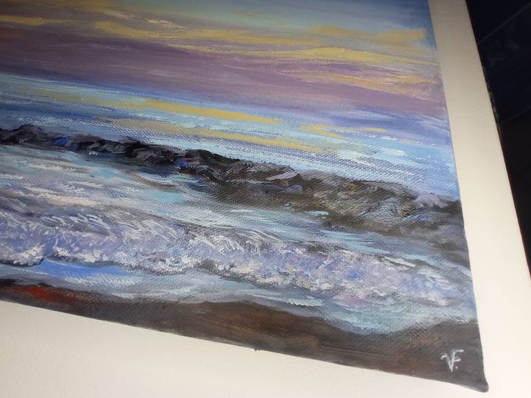 Original Expressionism Seascape Painting by Viktoriya Filipchenko