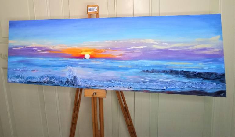 Original Expressionism Seascape Painting by Viktoriya Filipchenko