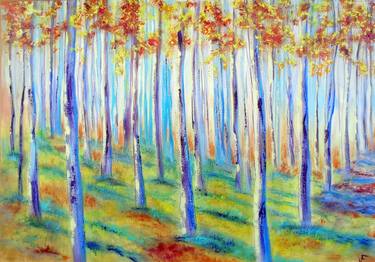 Original Expressionism Tree Paintings by Viktoriya Filipchenko