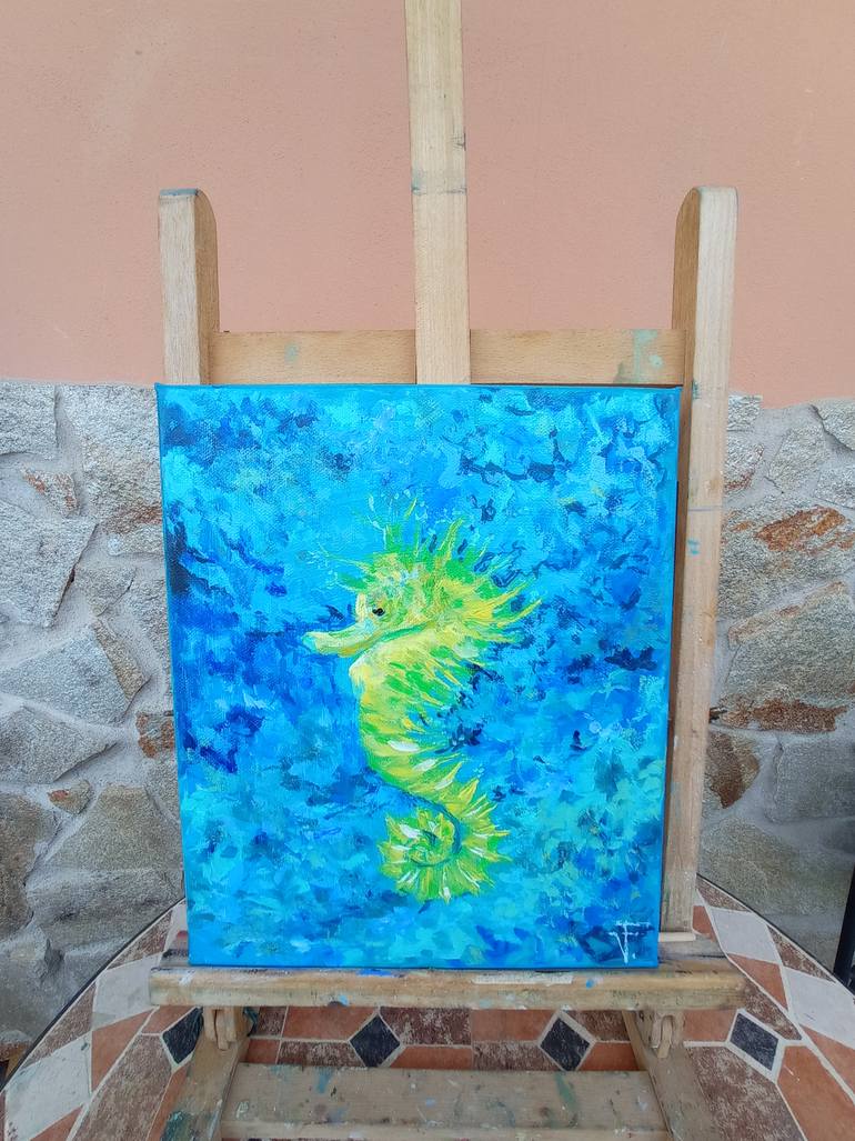 Original Abstract Expressionism Animal Painting by Viktoriya Filipchenko