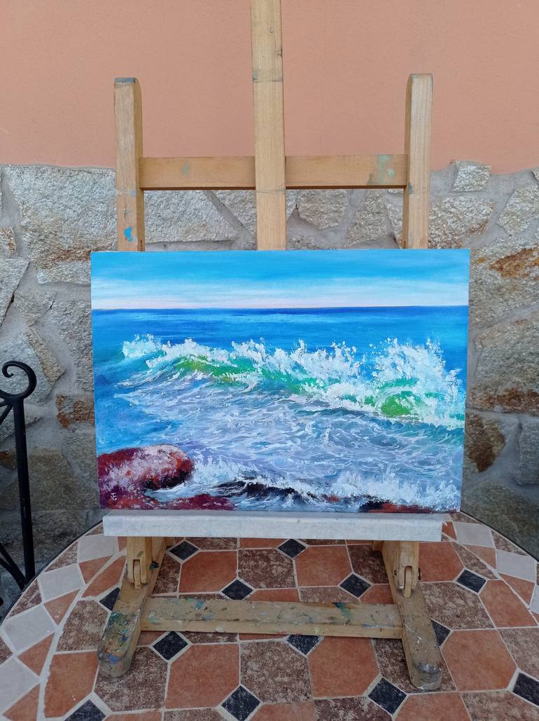 Original Expressionism Seascape Painting by Viktoriya Filipchenko