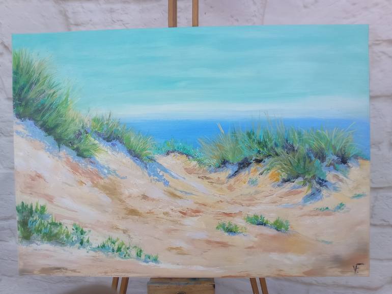 Original Abstract Expressionism Seascape Painting by Viktoriya Filipchenko