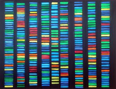 Code Of Life, Human DNA Original Painting Wall Art. thumb