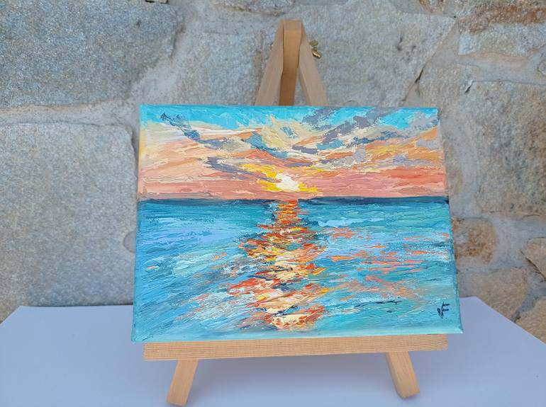 Original Abstract Seascape Painting by Viktoriya Filipchenko