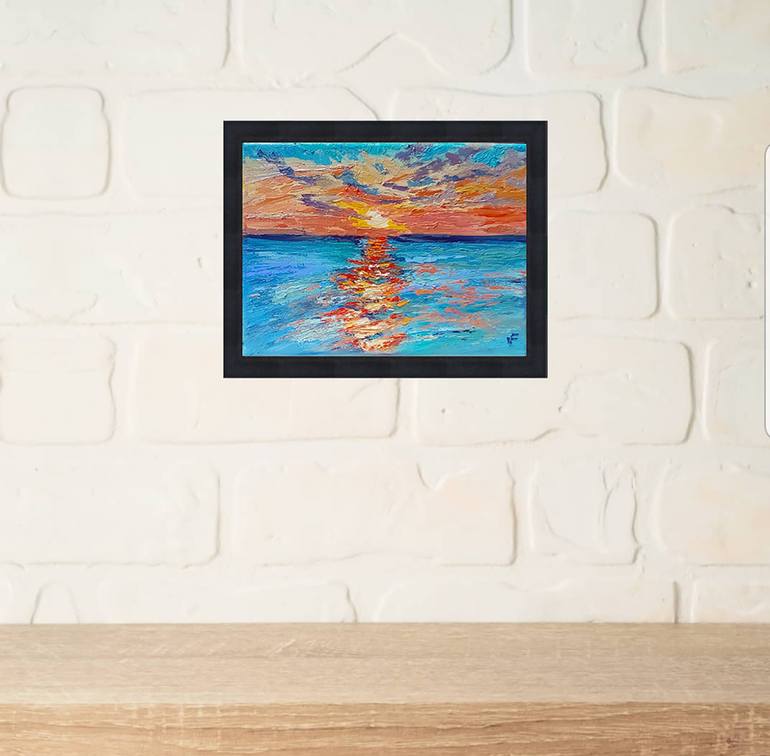 Original Abstract Seascape Painting by Viktoriya Filipchenko