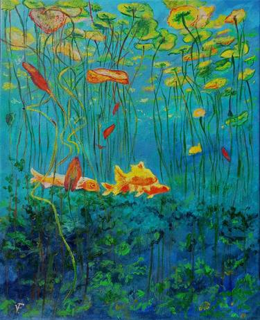 Print of Expressionism Fish Paintings by Viktoriya Filipchenko