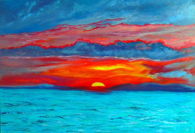 Print of Contemporary Seascape Paintings by Viktoriya Filipchenko