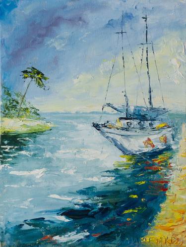 Print of Expressionism Yacht Paintings by Tetiana Klymenko