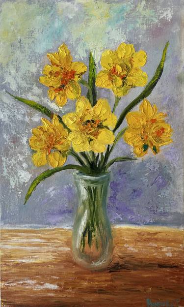 Original Expressionism Floral Painting by Tetiana Klymenko