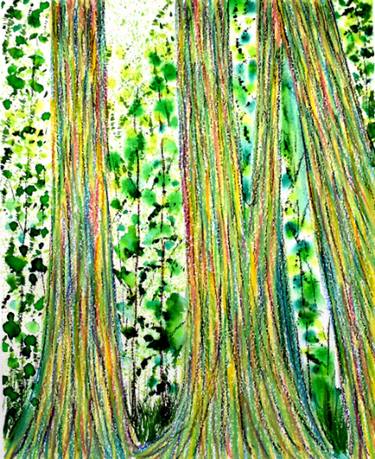 EUCALYPTUS Paining Kauai Art Gifts from Hawaii Rainbow Eucalyptus  Kauai Trees Aloha Art Park Painting Hawaiian Painting Santa Barbara Art thumb