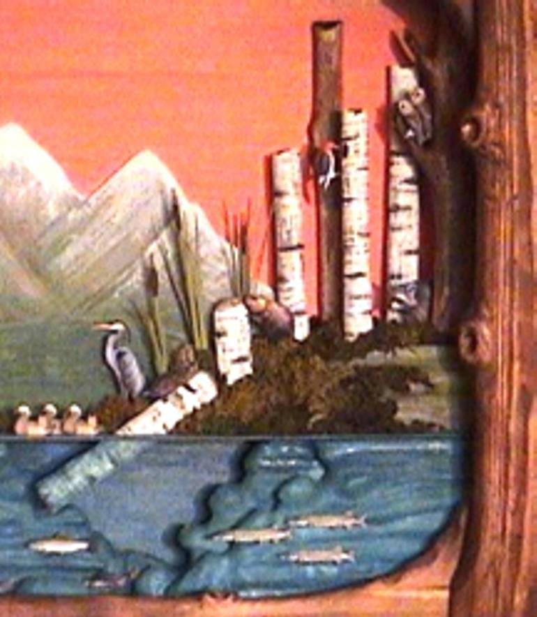 Original Folk Nature Mixed Media by Ron Proulx