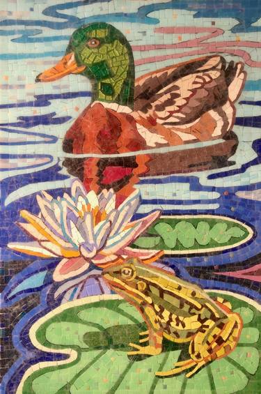 Mallard and Frog mosaic thumb