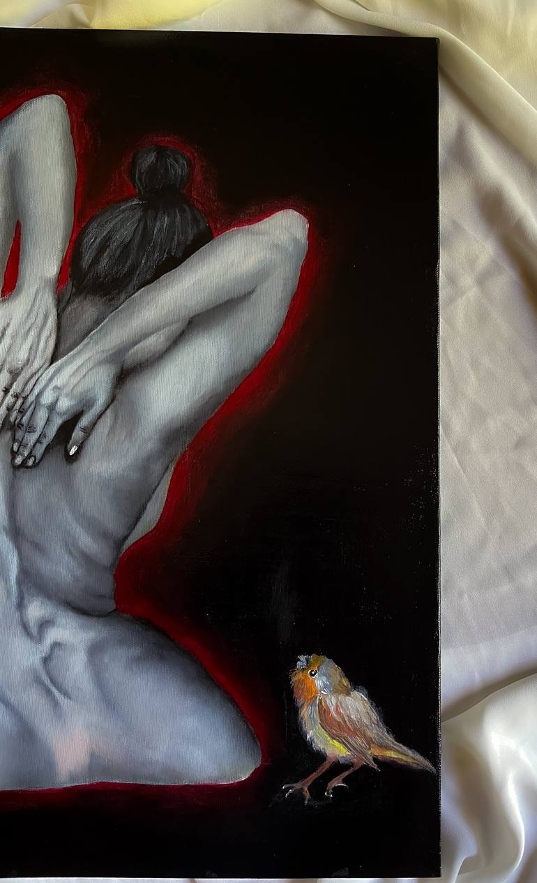 Original Expressionism Women Painting by Chathuri Hulangamuwa
