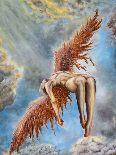 Original Figurative Classical Mythology Paintings by Chathuri Hulangamuwa