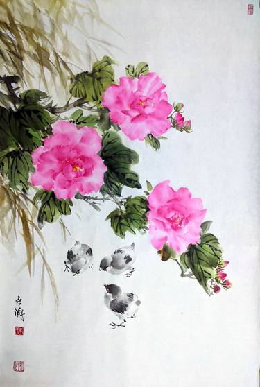 Original Floral Paintings by Cheng-Yung Li