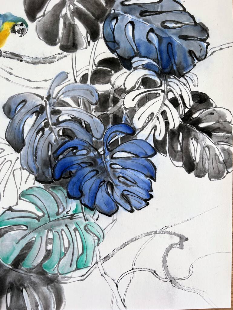 Original Floral Painting by Ellada Saridi