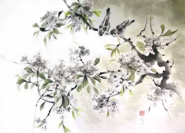 Print of Realism Tree Paintings by Ellada Saridi