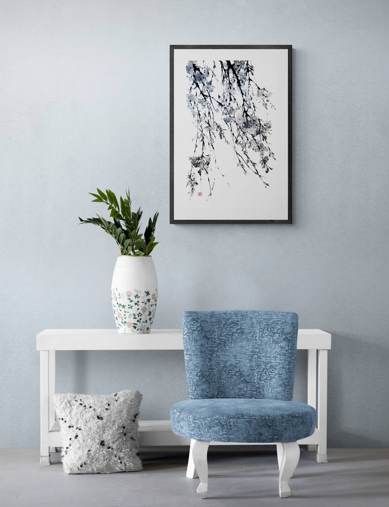 Original Illustration Floral Painting by Ellada Saridi