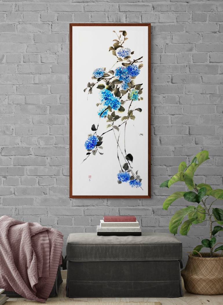 Original Fine Art Floral Painting by Ellada Saridi