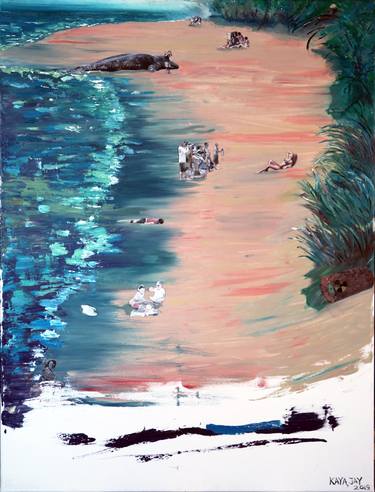 Print of Surrealism Beach Paintings by Kaya Jay