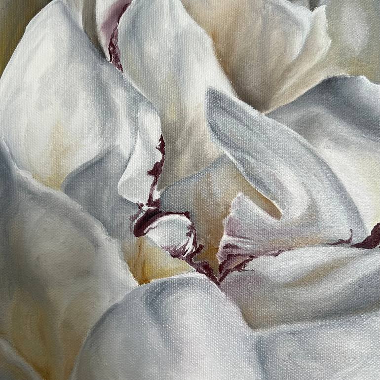 Original Photorealism Floral Painting by Sofiia Kharenko