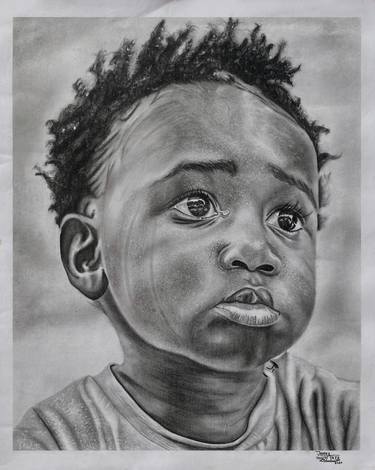 Print of Photorealism Portrait Drawings by John Olorunfemi