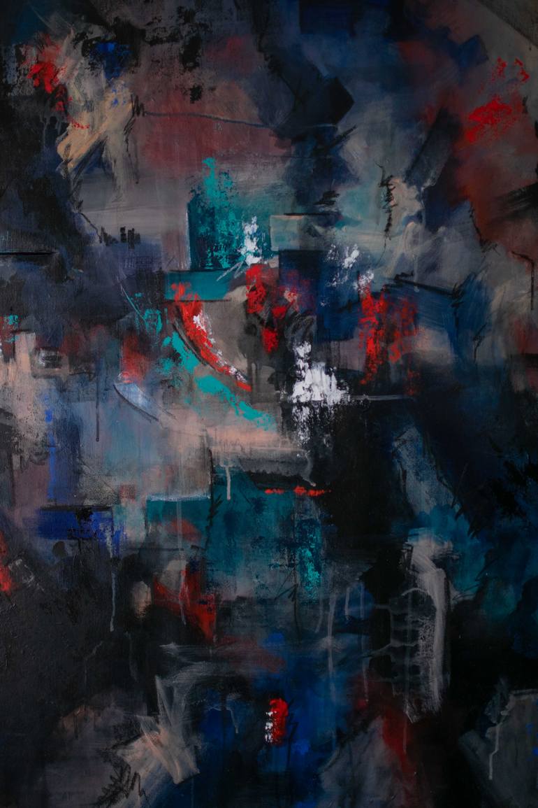 Original Abstract Expressionism Abstract Painting by Elli Wahl