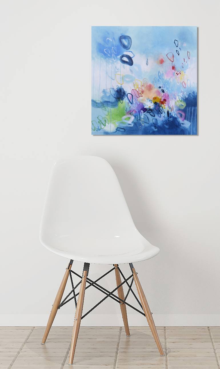 Original Abstract Expressionism Abstract Painting by Misako Chida