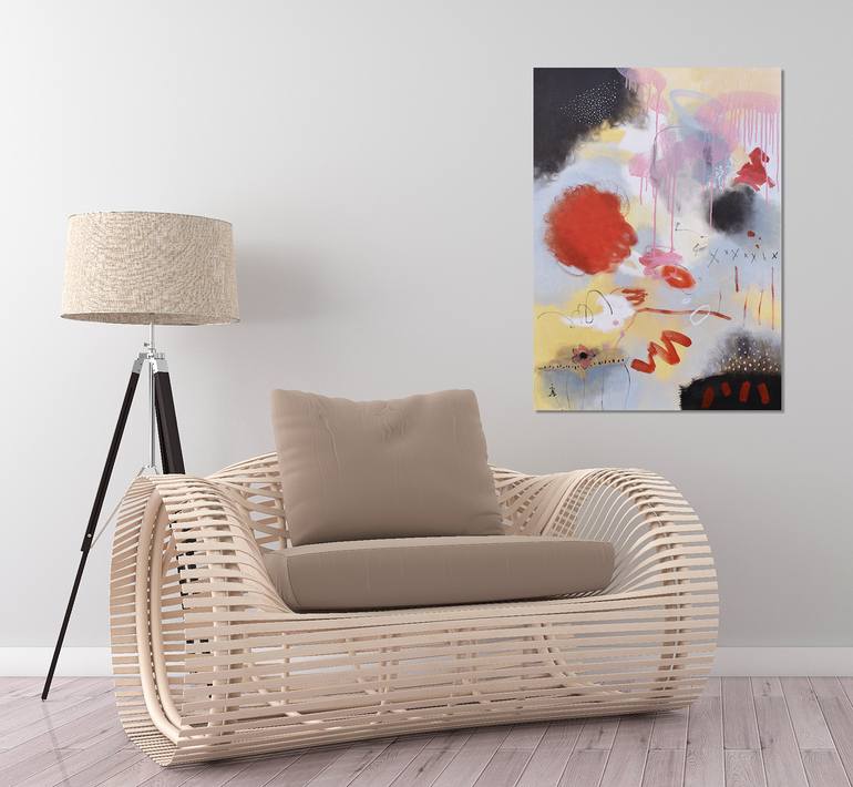 Original Abstract Expressionism Abstract Painting by Misako Chida