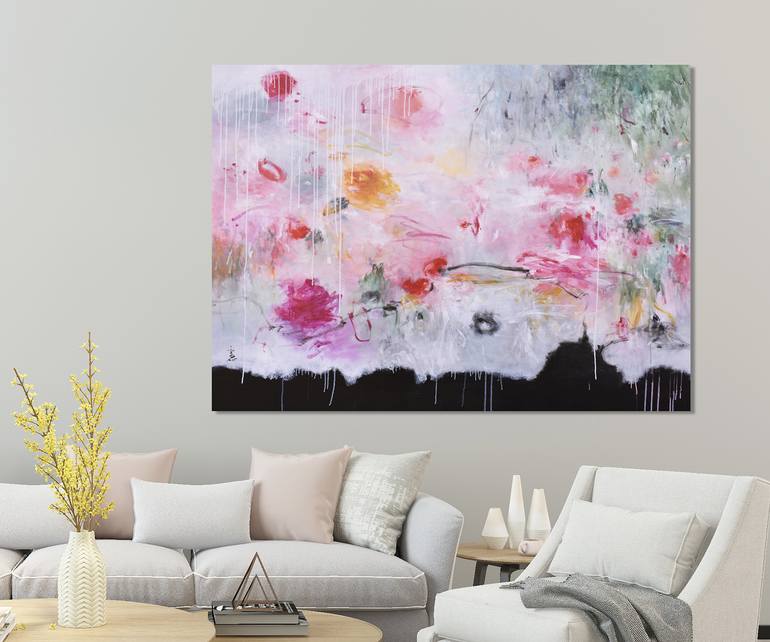 Original Abstract Expressionism Abstract Painting by Misako Chida