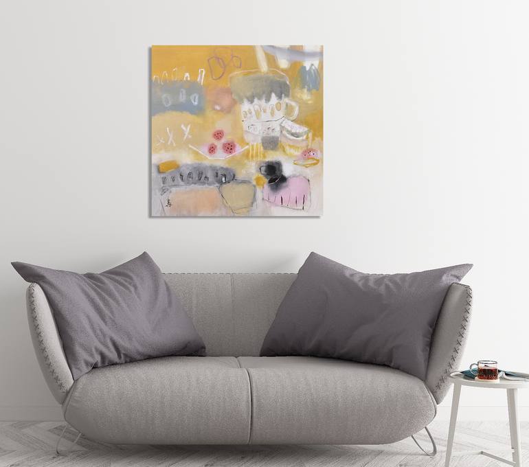 Original Abstract Expressionism Abstract Painting by Misako Chida