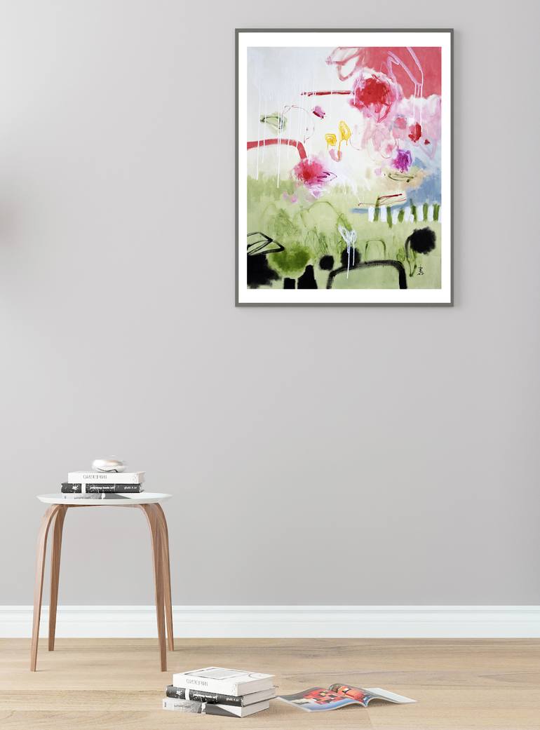 Original Abstract Expressionism Abstract Painting by Misako Chida