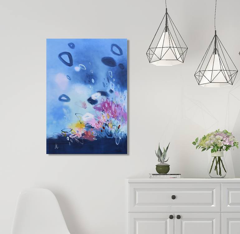 Original Abstract Expressionism Abstract Painting by Misako Chida