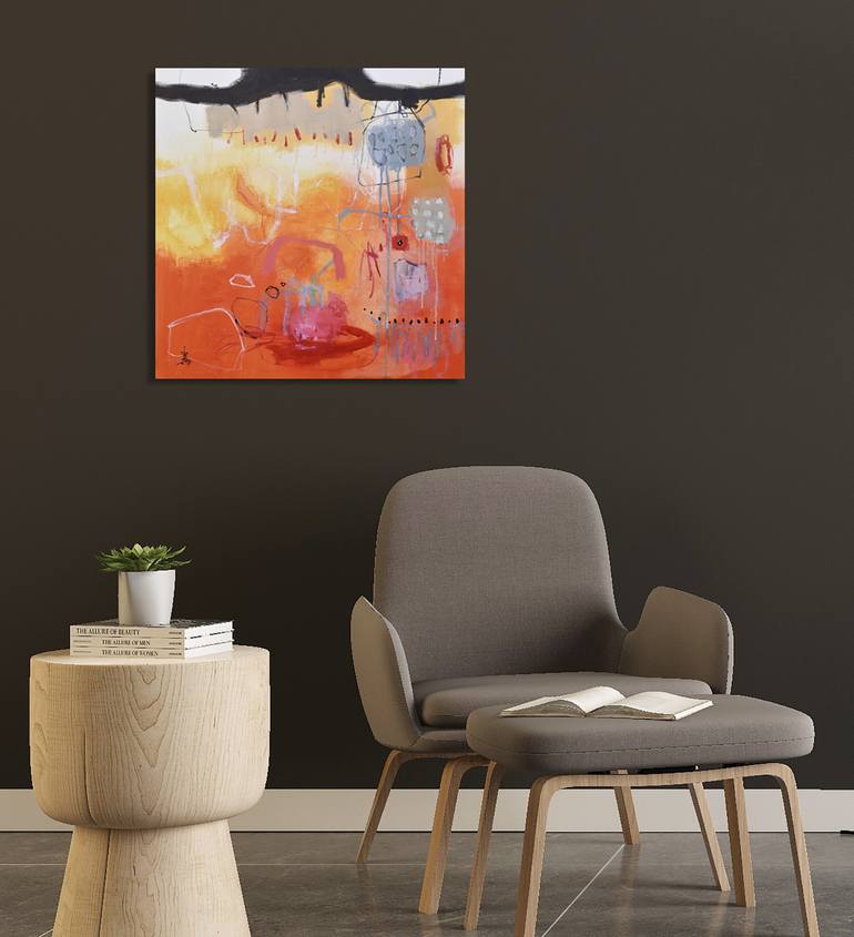 Original Abstract Expressionism Abstract Painting by Misako Chida