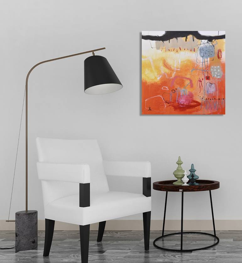 Original Abstract Expressionism Abstract Painting by Misako Chida