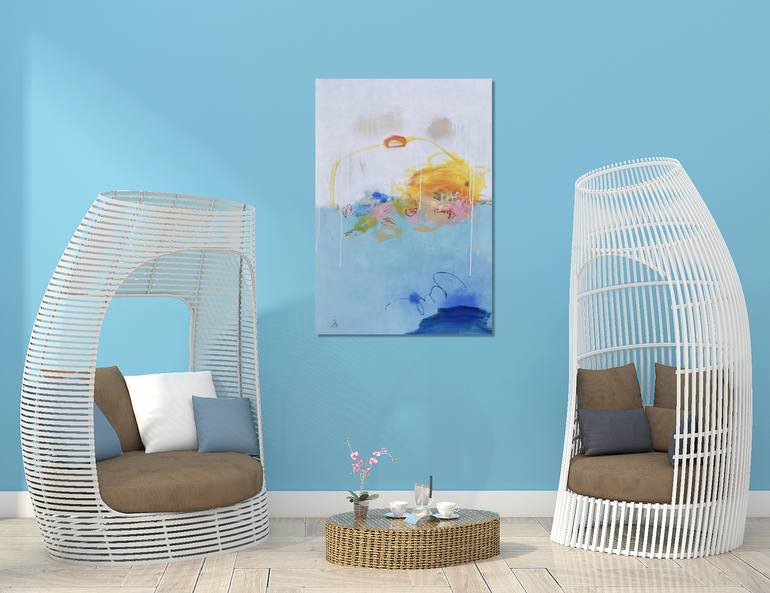 Original Abstract Expressionism Abstract Painting by Misako Chida