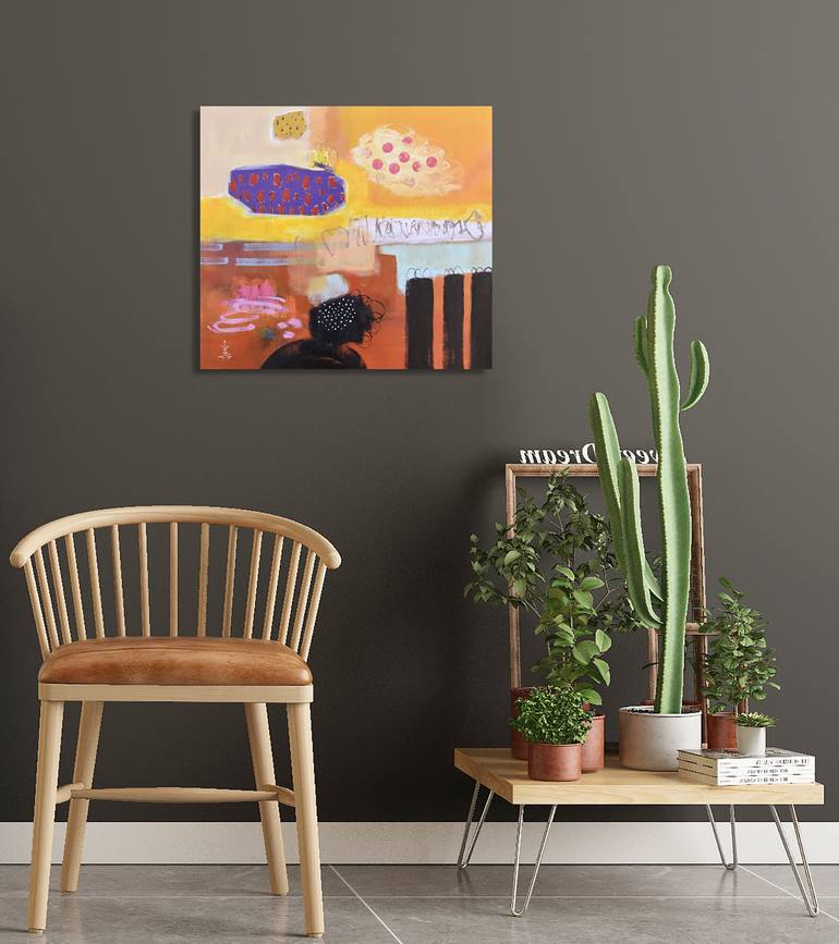 Original Abstract Expressionism Abstract Painting by Misako Chida