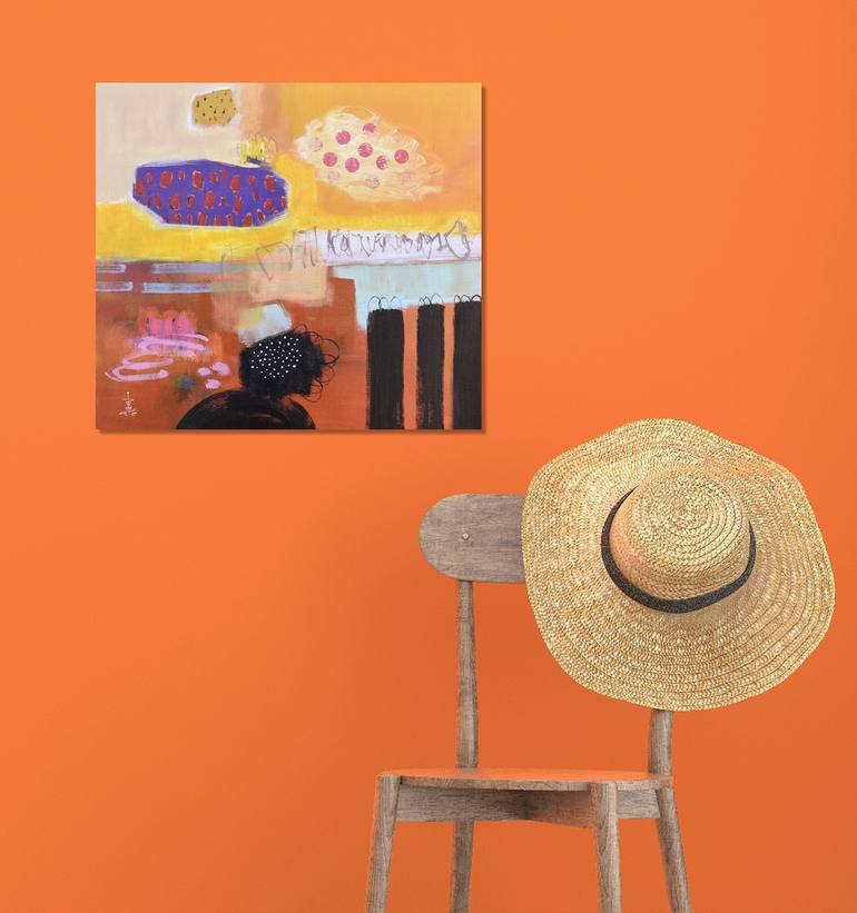 Original Abstract Expressionism Abstract Painting by Misako Chida