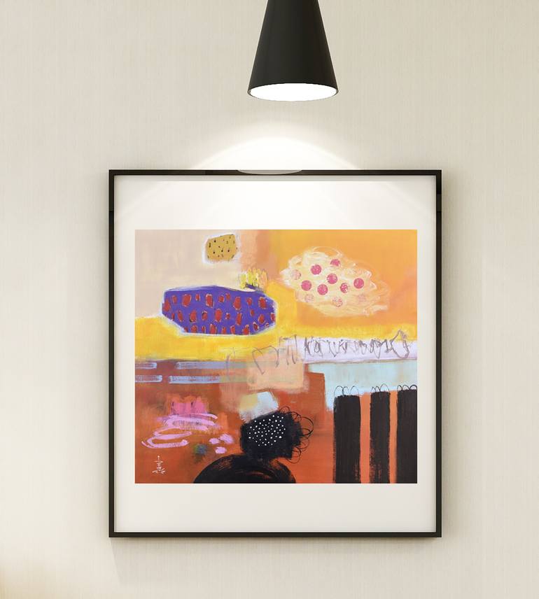 Original Abstract Expressionism Abstract Painting by Misako Chida