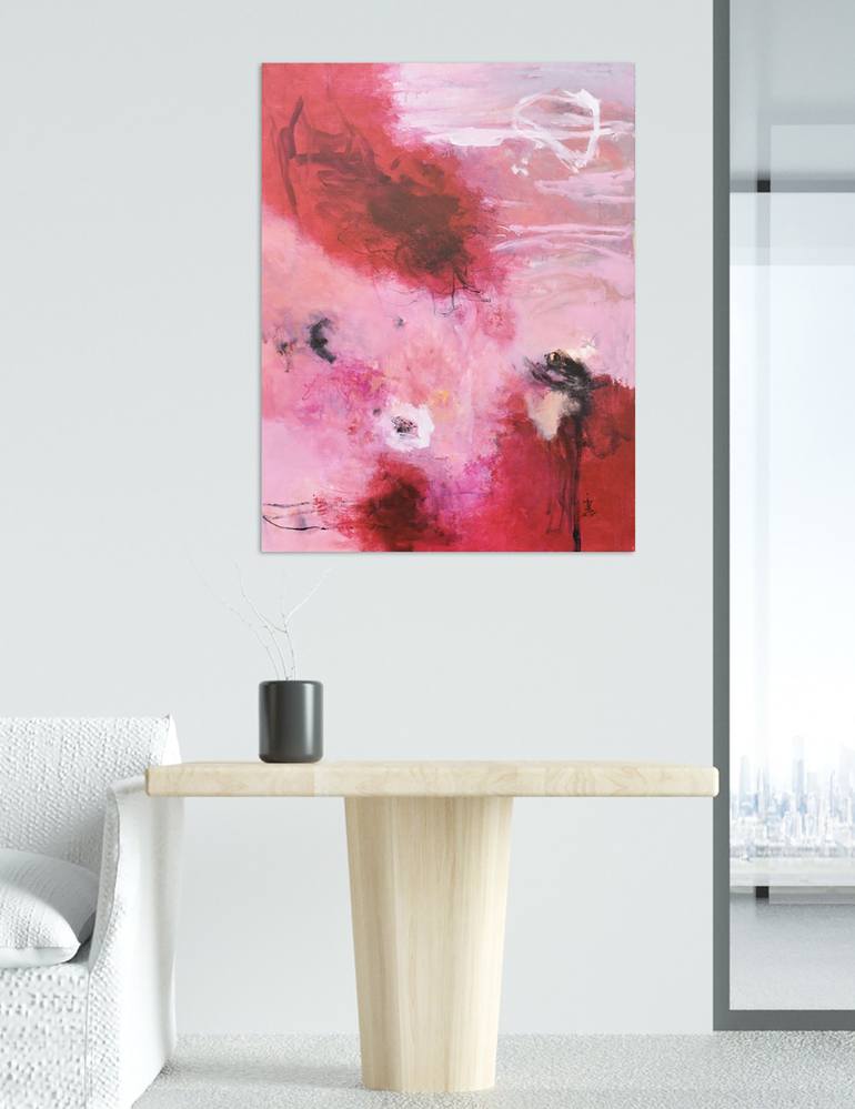 Original Abstract Expressionism Abstract Painting by Misako Chida