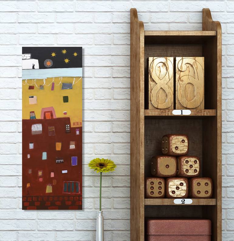 Original Abstract Expressionism Abstract Painting by Misako Chida