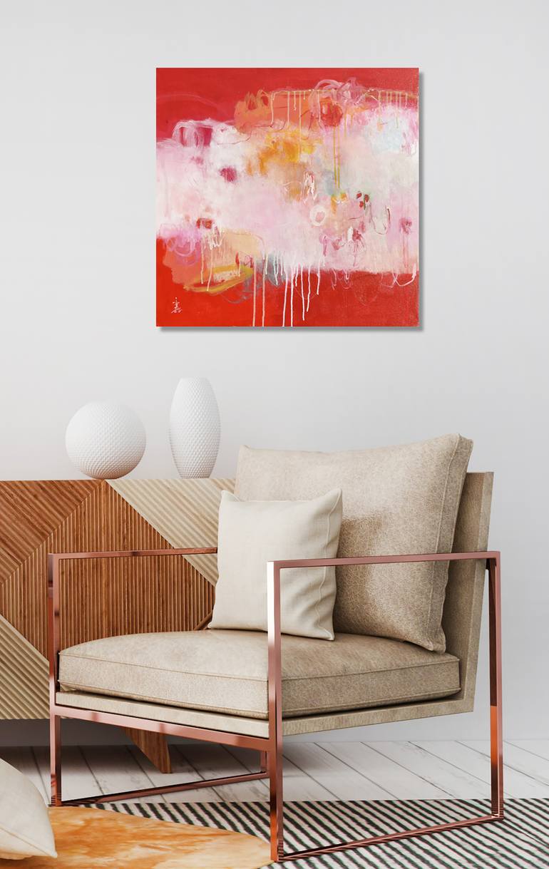 Original Abstract Expressionism Abstract Painting by Misako Chida