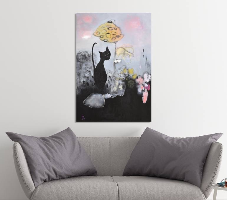 Original Abstract Expressionism Abstract Painting by Misako Chida