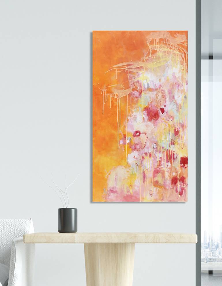 Original Abstract Expressionism Abstract Painting by Misako Chida