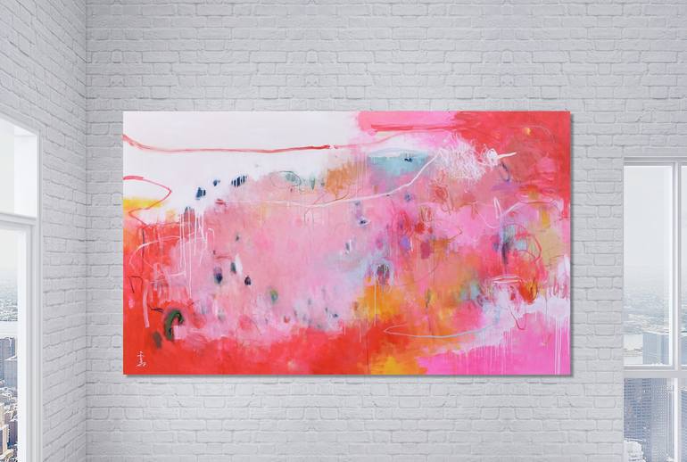 Original Abstract Expressionism Abstract Painting by Misako Chida