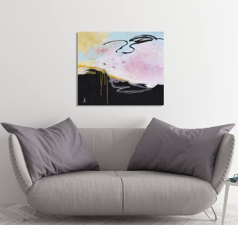 Original Abstract Expressionism Abstract Painting by Misako Chida