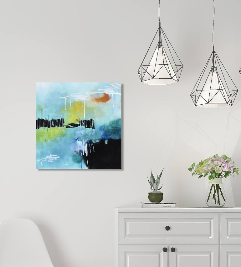 Original Abstract Expressionism Abstract Painting by Misako Chida